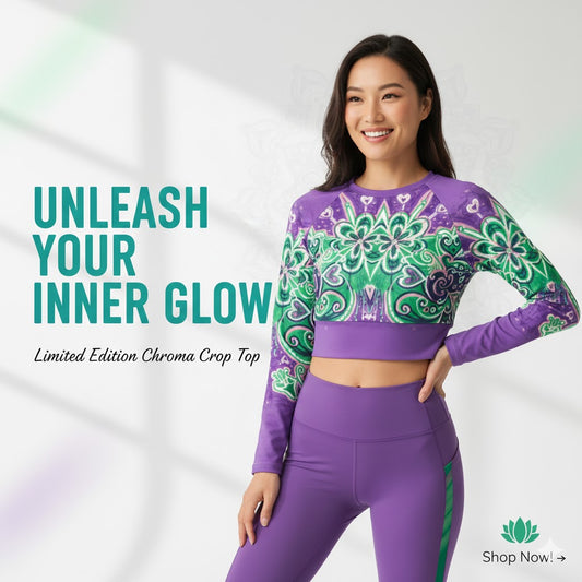 Recycled long-sleeve crop top