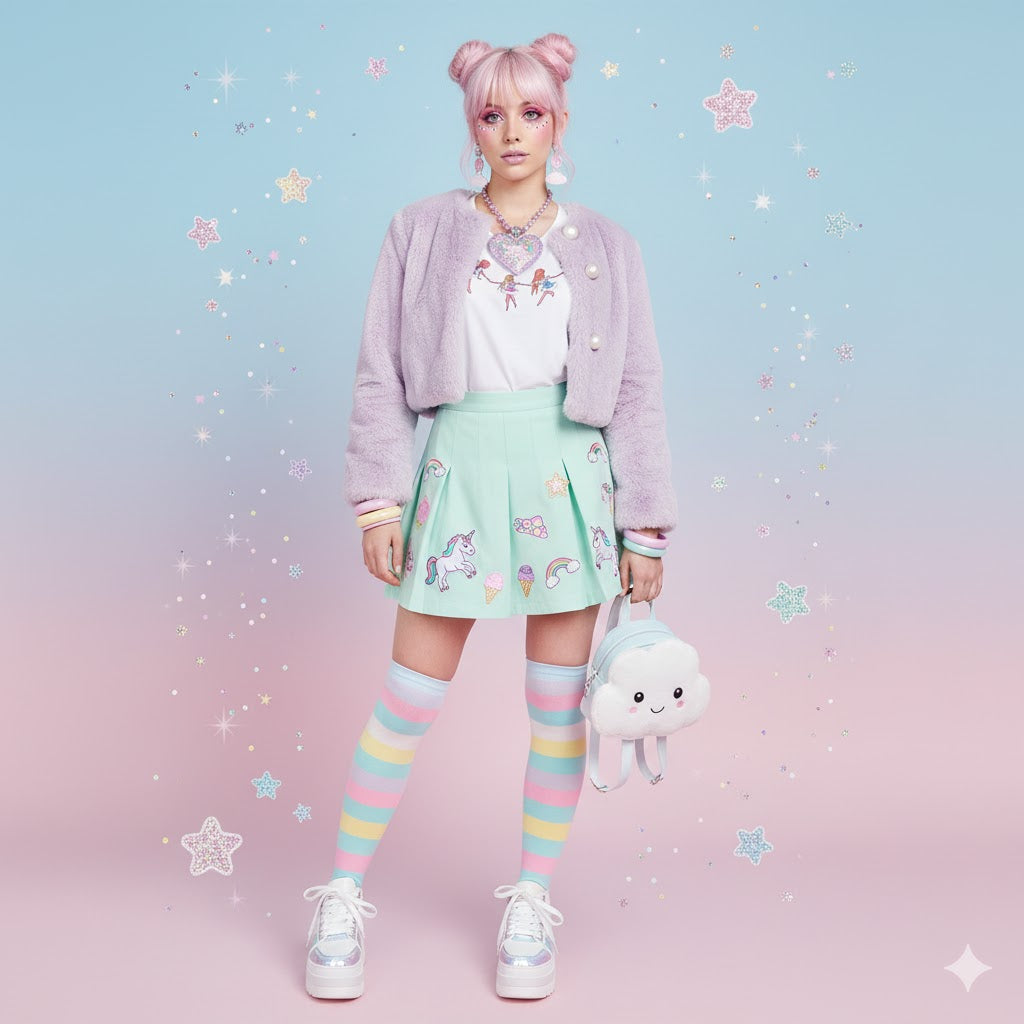 All-Over Print Crop Tee | dancing fairies