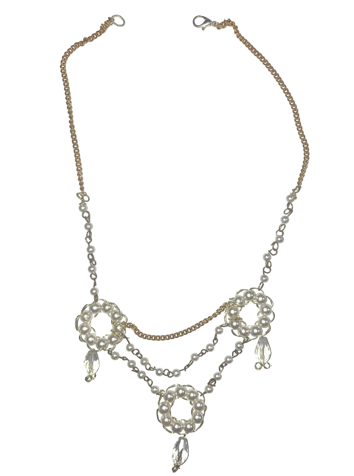 Timeless Pearl & Crystal Tiered Necklace