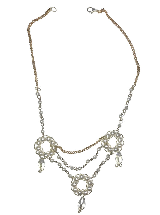 Timeless Pearl & Crystal Tiered Necklace