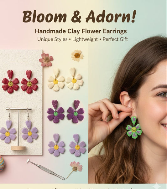 Polímeros Clau Daisy handmade earrings